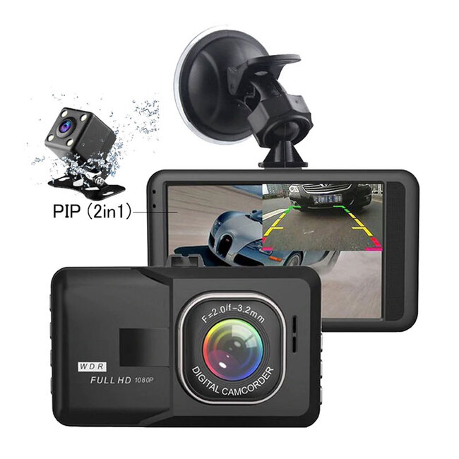 Dashcamdeal X209 WDR 2CH Dual FullHD 1080p dashcam