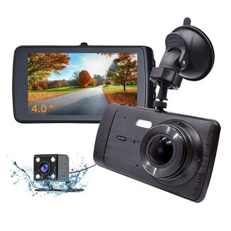 Dashcamdeal X4 Touch 2CH Dual 4.0 inch 1296p dashcam