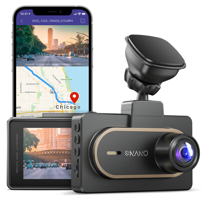 Nanocam Nanocam M27 2K QuadHD Wifi GPS 32gb dashcam